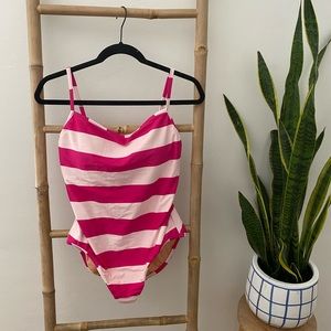 JCrew Factory | Rugby Pink One Piece L